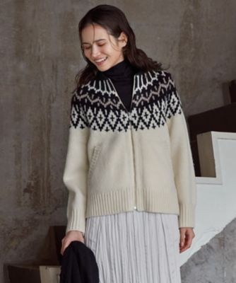 ＜23区 L (Women/大きいサイズ)＞【ＳＬＯＷ／一部店舗限定】フェアアイルニット　カーディガン（ＫＲＳ１ＳＷ０９５１）