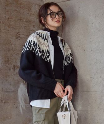 SLOW／一部店舗限定】フェアアイルニット カーディガン