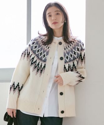 ＜23区 S (Women/小さいサイズ)＞【ＳＬＯＷ／一部店舗限定】ノルディック　ニット　カーディガン（ＫＲＳ２ＣＷ０９５４）