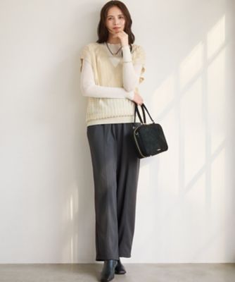 SLOW／一部店舗限定】フリンジニット ジレ（KRS2GA0930