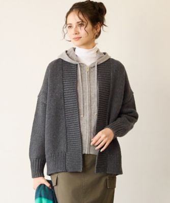 23区 S (Women/小さいサイズ)/ニジュウサンク エス【SLOW/一部店舗限定】チャンキー カーディガン(KRS2GW0950) グレー トップス【三越伊勢丹/公式】