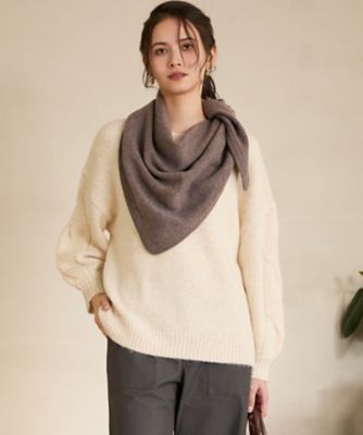 【SALE】23区 S (Women/小さいサイズ)/ニジュウサンク エス【SLOW/一部店舗限定】ケーブル 袖デザイン ニット 033_ベージュ トップス【三越伊勢丹/公式】