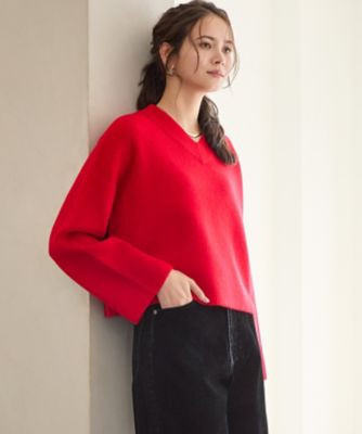 SLOW／一部店舗限定】ソフトウール Vネック ニット