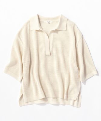 ＜23区 (Women)＞【ＳＬＯＷ／一部店舗限定】コットンコードメッシュ　ニット（ＫＲＳＷＣＭ０９３０）