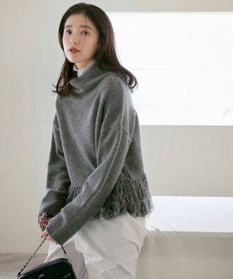 美品✨　ドゥロワー　3G編み込み フリンジ ニット ジャケット　コットン混　近年 ニットワークジャケット / GRACE CONTINENTAL | GRACE