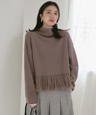 サルセーションsalsationニットタンクトップサンド色（薄茶）L