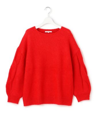 SLOW／一部店舗限定】ケーブル 袖デザイン ニット