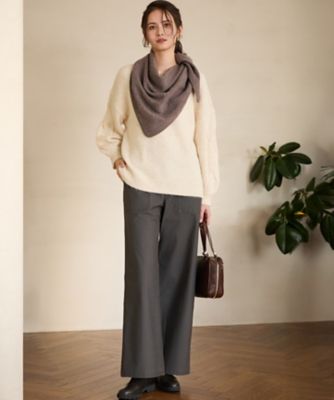 SLOW／一部店舗限定】ケーブル 袖デザイン ニット