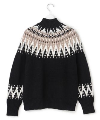 SLOW／一部店舗限定】ジャカード ハイネック ニット