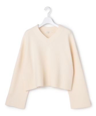SLOW／一部店舗限定】ソフトウール Vネック ニット