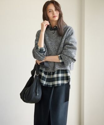 SLOW／一部店舗限定】ソフトウール Vネック ニット