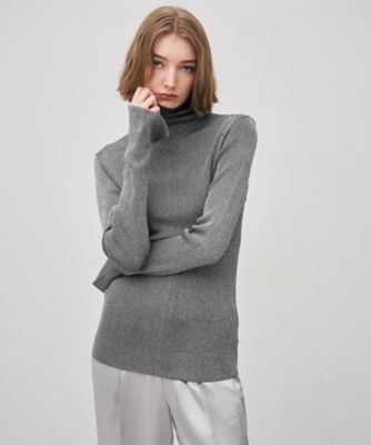 ＜uncrave (Women)＞ラメニット　タートルトップス（ＫＲＵＶＧＷ０５１１）