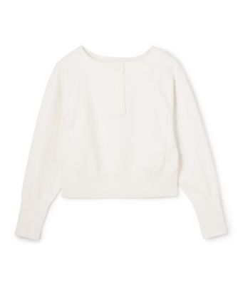 ＜uncrave (Women)＞スウェットライクニット　ヘンリーネックトップス（ＫＲＵＶＬＳ０２０５）