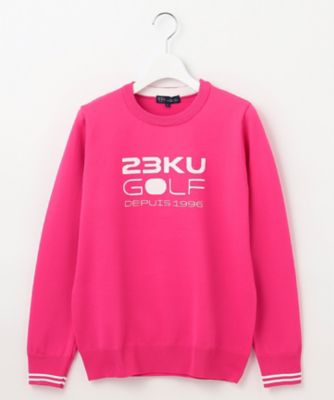 【ＷＯＭＥＮ】【ウォッシャブル】ロゴインターシャ　ポリエステルニット（ＫＲＶＬＣＳ０２０４）