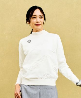 23区GOLF/ニジュウサンクゴルフ 【WOMEN】【ウォッシャブル】シワになりにくいロゴスポーツニット イージーケア(KRVLGS0214)