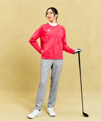【ＷＯＭＥＮ】【ウォッシャブル】シワになりにくいロゴスポーツニット　イージーケア（ＫＲＶＬＧＳ０２１４）