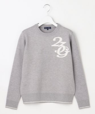 新品 ラッセルノ ゴルフ グラフィック ニット セーター アイボリー M 4 WOMEN】ロゴグラフィックもちもちニット（KRVLGW0534