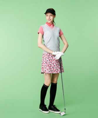 WOMEN】【洗える】コットンブレンド ニットベスト