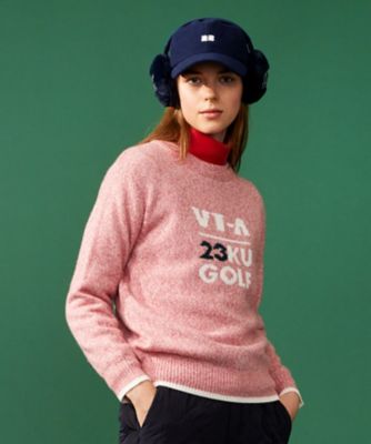23区GOLF/ニジュウサンクゴルフ 【WOMEN】【蓄熱裏地付き】ウールブレンド クルーネック ニット(KRVLSW0514)