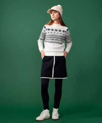 【WOMEN】【ウォッシャブル】ノルディック柄裏付き ニット WOMEN】【ウォッシャブル】ノルディック柄裏付き ニット