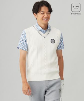 [MEN] [Washable] Cotton blend knit vest (KRVTCA0305)