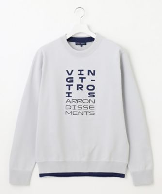 【ＭＥＮ】【ウォッシャブル】ロゴインターシャ　ポリエステルニット（ＫＲＶＴＣＳ０２０１）