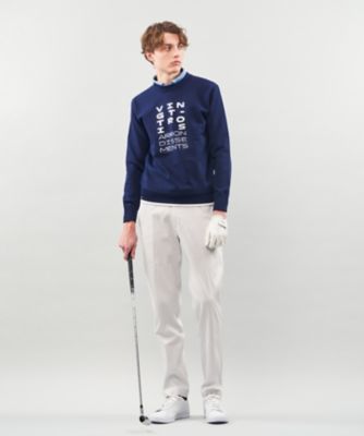 【ＭＥＮ】【ウォッシャブル】ロゴインターシャ　ポリエステルニット（ＫＲＶＴＣＳ０２０１）