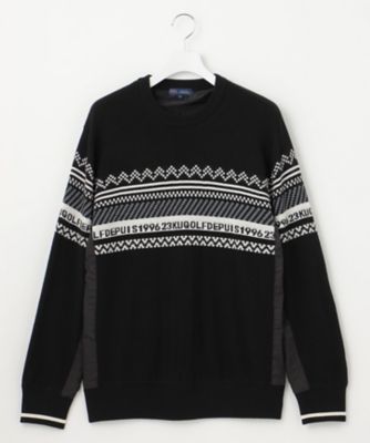 MEN】【ウォッシャブル】フェアアイル柄ニット