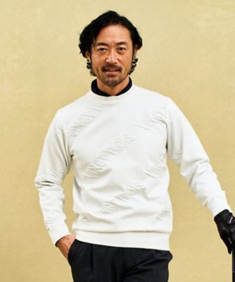 23区GOLF/ニジュウサンクゴルフ 【MEN】【ウォッシャブル】シワになりにくいイージーケアなロゴスポーツニット(KRVTGS0201)