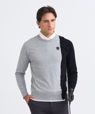 23区GOLF/ニジュウサンクゴルフ カラーブロックニット(KRVTGW0401) 003_ライトグレー スポーツウェア【三越伊勢丹/公式】