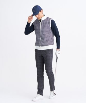 MEN】リバーシブルニットベスト モノグラム柄