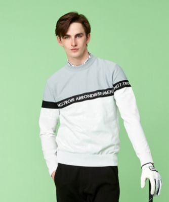 23区GOLF/ニジュウサンクゴルフ 【MEN】【ウォッシャブル】ロゴライン カラーニット(KRVTSS0301)