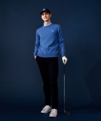 MEN】【ウォッシャブル】ストレッチ カラーニット