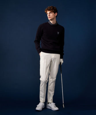 MEN】【ウォッシャブル】ストレッチ カラーニット