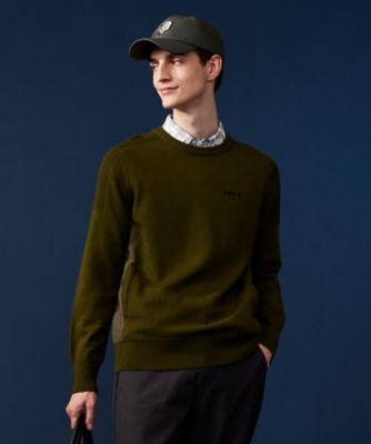 23区GOLF/ニジュウサンクゴルフ 【MEN】【ウォッシャブル】サドルショルダー クルーニット(KRVTSW0421)