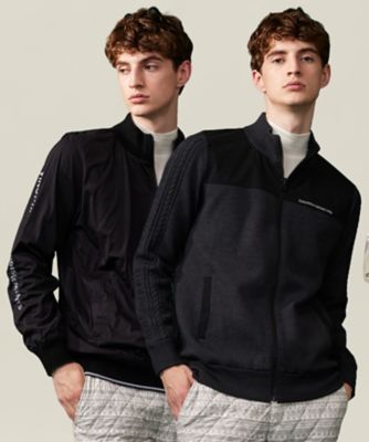 23区GOLF/ニジュウサンクゴルフ 【MEN】リバーシブル ニットブルゾン 1着で2つコーデが楽しめる 柔らかい肌触り(KRVTSW0501)