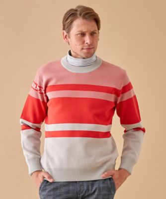 【ＭＥＮ】【洗える】カラーブロック　裏付き　ニット（ＫＲＶＴＳＷ０５２１）