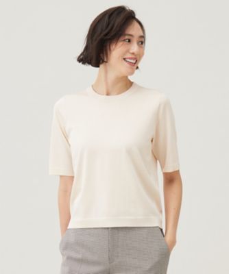 ＜自由区 S (Women/小さいサイズ)＞【アンサンブル対応・洗える】アセテートコットンプルオーバー　ニット（ＫＲＷ７ＣＡ０３５８）