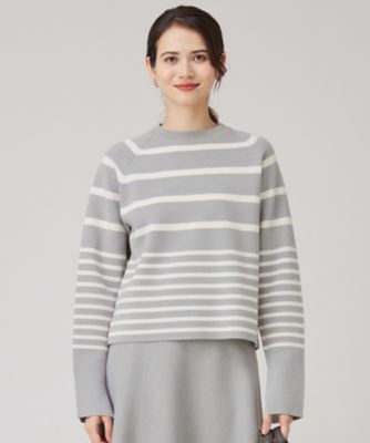 ＜自由区 S (Women/小さいサイズ)＞【スタイリストコラボ・洗える】ウールミラノボーダー　ニット（ＫＲＷ７ＣＷ０５６２）