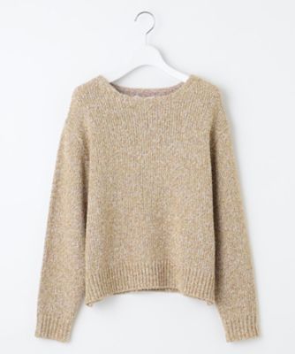 ＜自由区 S (Women/小さいサイズ)＞【洗える】ラメブークレ　ニット（ＫＲＷ７ＧＭ０２５４）