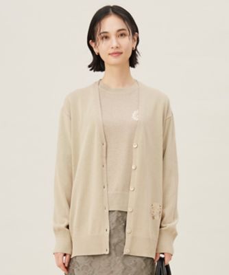 ＜自由区 S (Women/小さいサイズ)＞【カタログ掲載・洗える】エンブレムニット　カーディガン（ＫＲＷ７ＧＭ０２５６）
