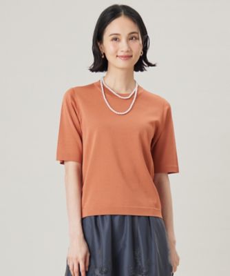 ＜自由区 S (Women/小さいサイズ)＞【アンサンブル対応・洗える】アセテートコットンプルオーバー　ニット（ＫＲＷ７ＧＭ０３５８）