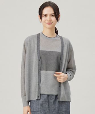 ＜自由区 S (Women/小さいサイズ)＞【アンサンブル対応・洗える】ラメシアー　カーディガン（ＫＲＷ７ＧＭ０５５５）