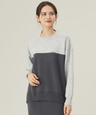 ＜自由区 S (Women/小さいサイズ)＞【カタログ掲載・セットアップ対応・洗える】スムージーブロッキング　ニット（ＫＲＷ７ＧＳ０１５１）