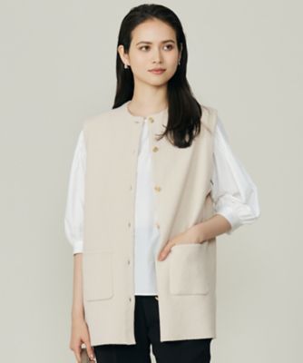 ＜自由区 S (Women/小さいサイズ)＞【カタログ掲載】ループボンディングニット　ベスト（ＫＲＷ７ＧＷ０３５５）