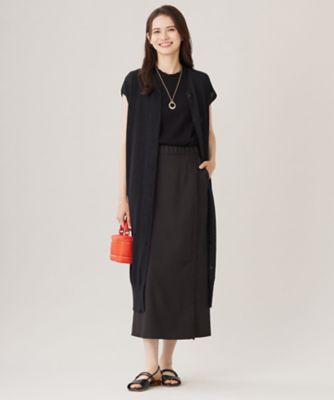 ＜自由区 (Women)＞【カタログ掲載・洗える】ペーパーブレンドニット　ジレ（ＫＲＷＭＣＡ０１５１）