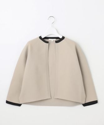 洗える】ポリエステルホールガーメントボレロ ニット