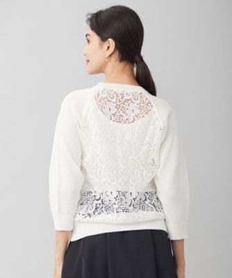 ＜自由区 (Women)＞【洗える】レースコンビニット　プルオーバー（ＫＲＷＭＣＭ０３６０）