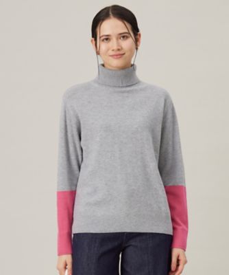 ＜自由区 (Women)＞【洗える】セミウーステッドウールタートルネック　ニット（ＫＲＷＭＣＳ００５１）