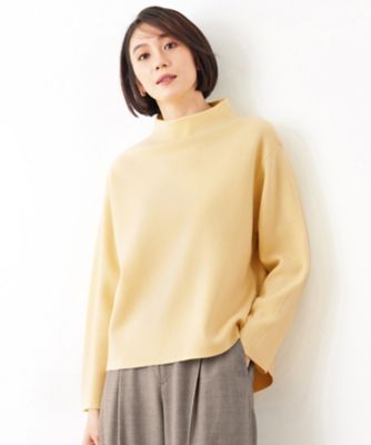 セットアップ対応・洗える】ウールミラノボトルネック ニット